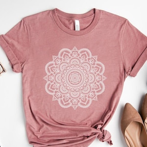 Mandala Shirt, Mandala T-Shirt, Cute Spring Shirt, Cute Shirt for Woman, Cute Mandala Shirt, Gifts for Her, Flower Shirt Pretty