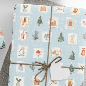 Christmas Inspired Gift Wrapping, Classic Vintage Christmas, Gift Wrapping Paper, Xmas Wrapping Paper, Vintage Wrapping Paper