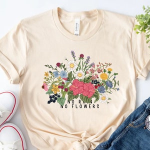 Wildflower Tshirt, Wild Flowers Shirt, Floral Tshirt, Flower Shirt, Gift for Women, Ladies Shirts, Best Friend Gift