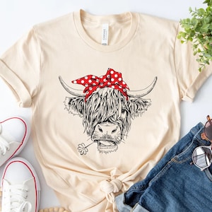 Cute Cow Shirt or Tank Top, Cow Shirt For Mom, Highland Cow Shirt, Cow Gifts For Her, Heifer Shirt, Farm T-shirt, Ranch Tee, Farmer, Cowgirl