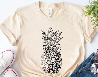 Pineapple Shirt, Shirts for Women, Graphic Tees, Foodie Shirt, Summer Shirt, Cute Pineapple T Shirt, Pineapple Lover, Gift for Her, Gifts