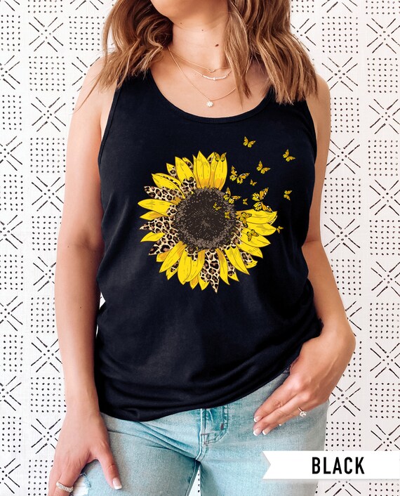Sunflower Tank Top Sunflower Tank Tops for Women Plus Size Clothing Available Womens Summer Tops Womens Summer Clothing Sun Flower Etsy UK