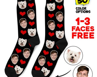 Custom Face Socks, Personalized Photo Socks, Picture Socks, Face on Socks, Customized Funny Photo Gift For Her, Him or Best Friends