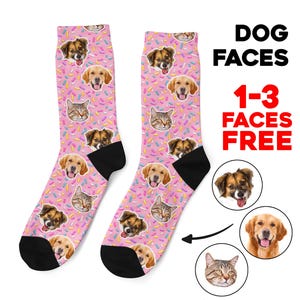 Custom Dog Socks, Personalized Pet Photo Socks Customized Cute Dog Face Socks, Dog Lover Picture Gift Funny Dog Socks Dog Mom Gift Pet Socks