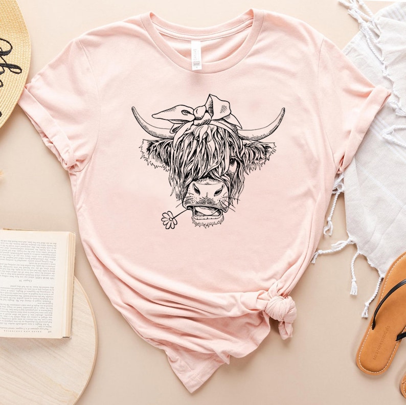 Cute Cow Shirt or Tank Top Cow Shirt for Mom Highland Cow - Etsy