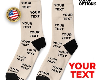 Text On Socks, Text Socks For Men Women, Sayings On Socks, Your Text Here, Custom Text Socks, Customized Socks, Personalized Words Here