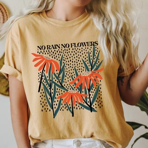 Flower Shirt, Flower Shirt Aesthetic, Floral Graphic Tee, Oversized No ...