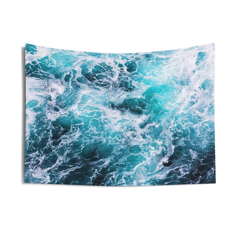 Ocean Tapestry Sea Wave Tapestry Ocean Wall Tapestry Nature Etsy