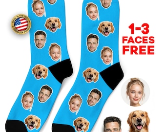 Custom Face Socks, Personalized Photo Socks, Picture Socks, Face on Socks, Customized Funny Photo Gift For Her, Him or Best Friends