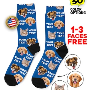 Custom Face Socks, Personalized Text Photo Socks, Picture Socks, Face on Socks, Customized Funny Photo Gift For Her, Him or Best Friends