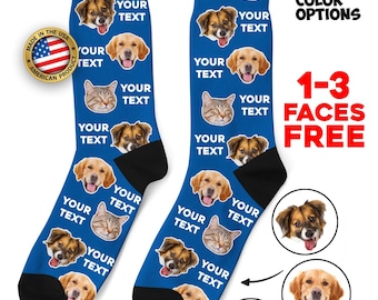 Custom Face Socks, Personalized Text Photo Socks, Picture Socks, Face on Socks, Customized Funny Photo Gift For Her, Him or Best Friends
