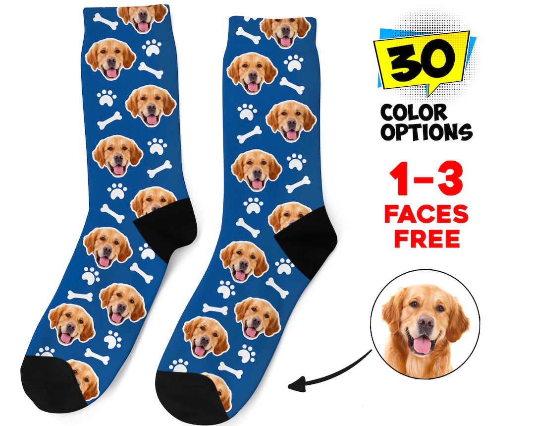 Custom Dog Socks Personalized Pet Photo Socks Customized Cute Etsy