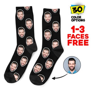 Custom Face Socks, Personalized Photo Socks, Picture Socks, Face on Socks, Customized Funny Photo Gift For Her, Him or Best Friends