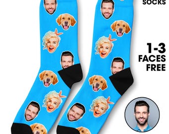 Custom Face Socks, Personalized Photo Socks, Picture Socks, Face on Socks, Customized Funny Photo Gift For Her, Him or Best Friends