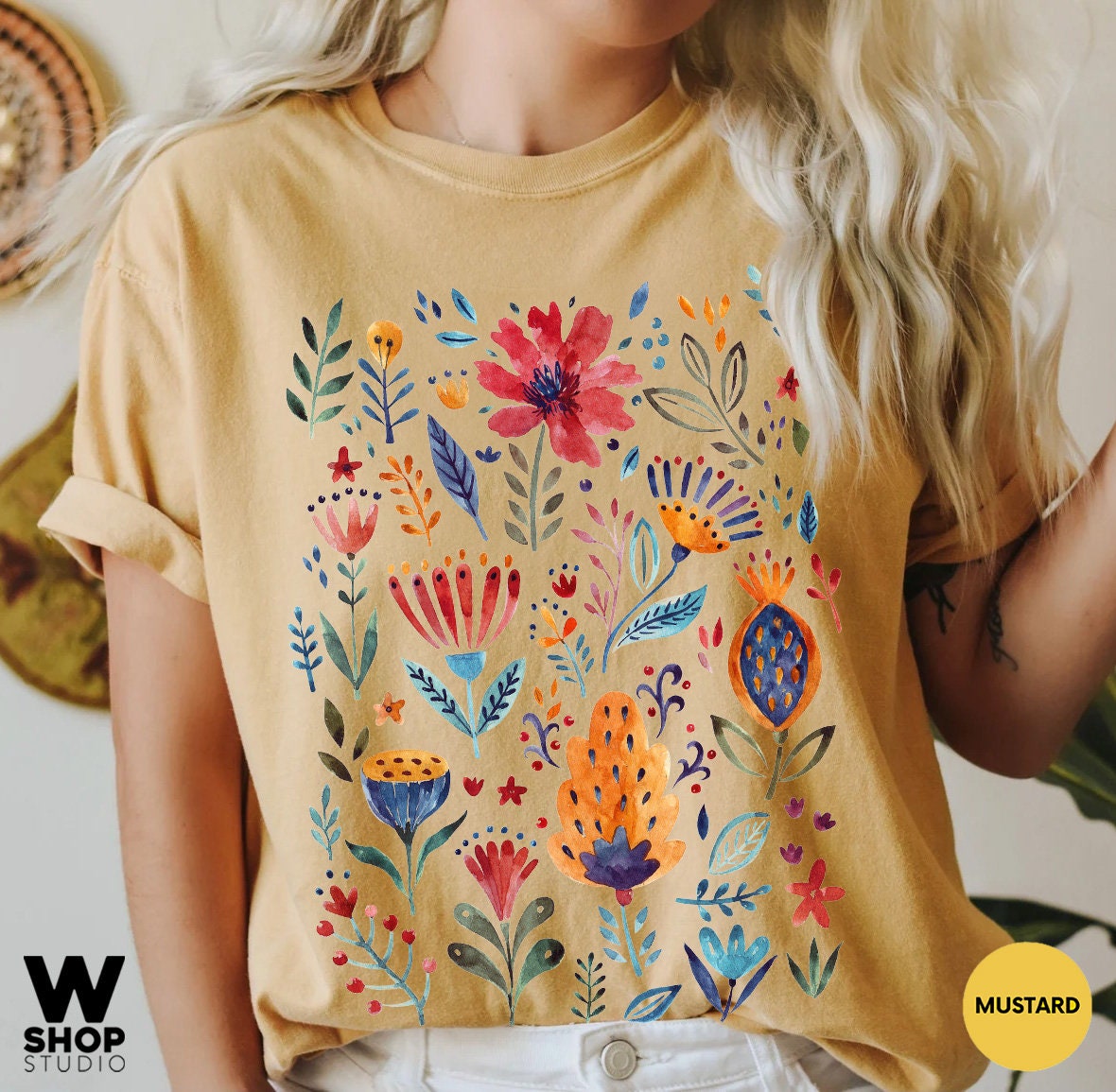 Wildflower Tshirt Comfort Colors Shirt Floral Tshirt Flower - Etsy
