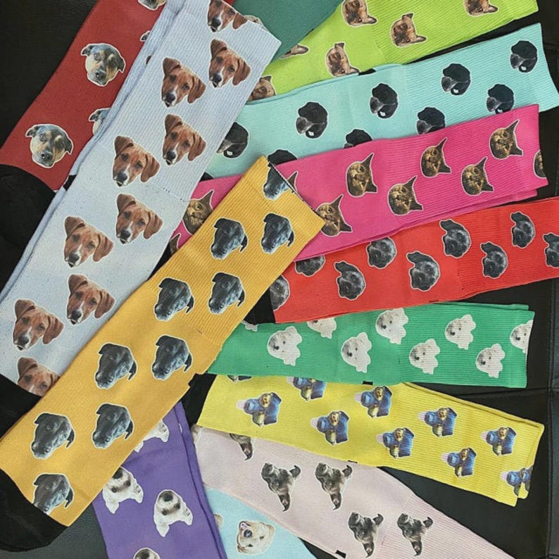 Custom Face Socks, Personalized Sweet Photo Socks, Picture Candy Face on Socks, Customized Funny Photo Gift For Her, Him or Best Friends Bild 4