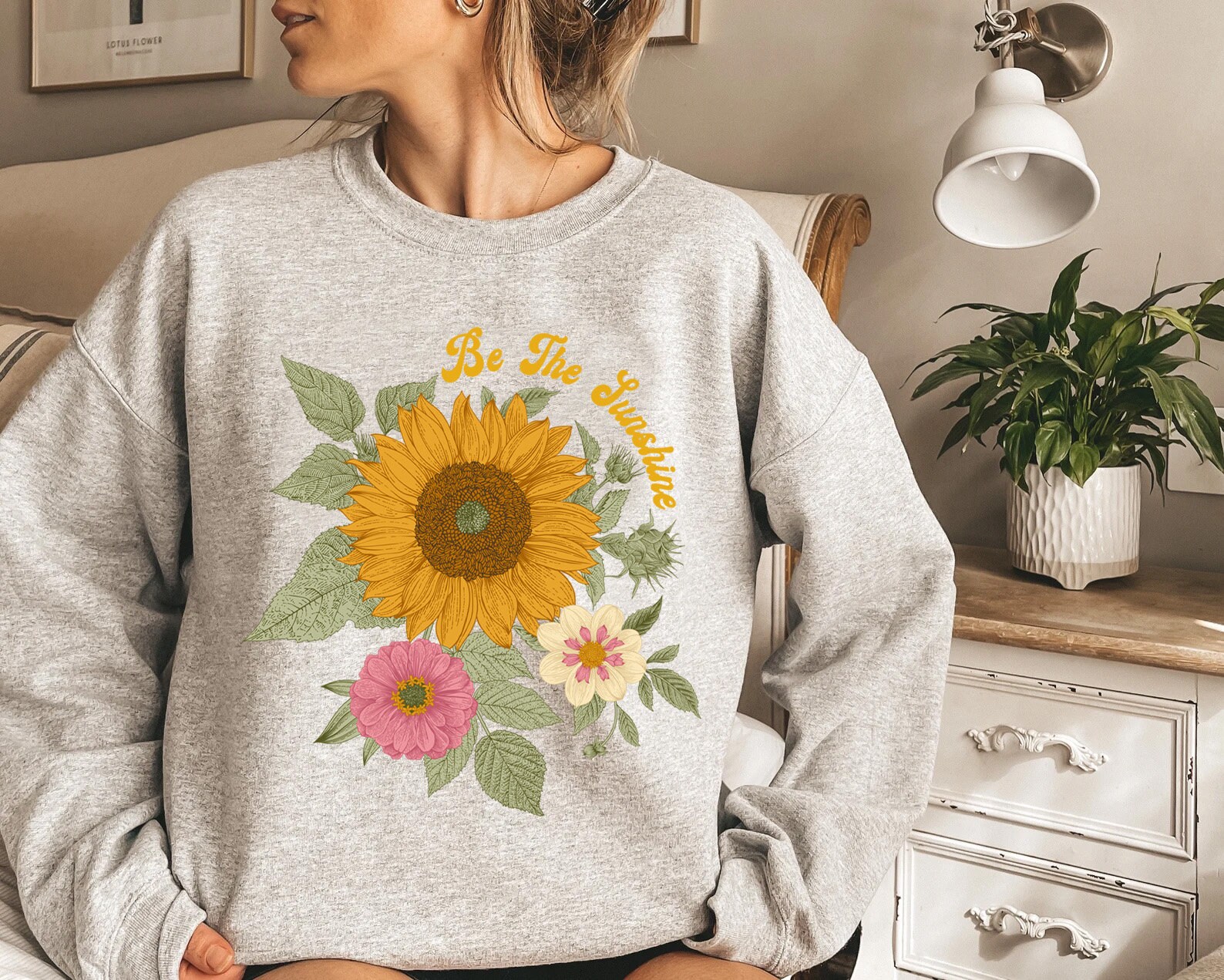 Sunflower Sunflower Shirt Floral Sweatshirt Flower Garden - Etsy