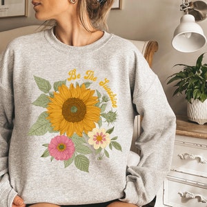 Sunflower Sunflower Shirt, Floral Sweatshirt, Flower Garden Tee, Womens ...