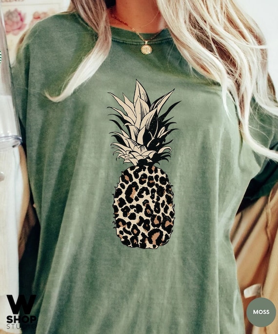 Leopard Print Pineapple Womens Gift T Shirt Leopard Print Pineapple Womens Gift T Shirt