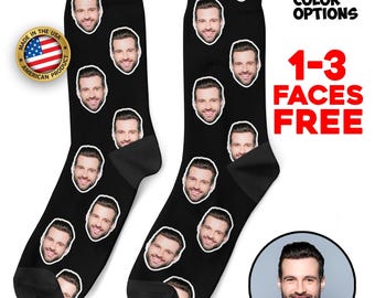 Custom Face Socks, Personalized Photo Socks, Picture Socks, Face on Socks, Customized Funny Photo Gift For Her, Him or Best Friends