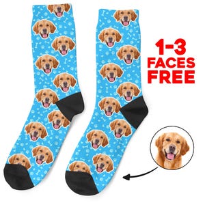 Custom Dog Socks, Personalized Pet Photo Socks, Customized Cute Dog Face Socks, Dog Lover Gift, Funny Dog Socks, Dog Mom Gift, Pet Socks