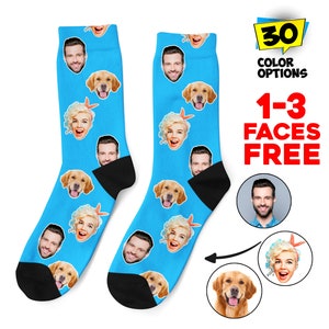 Custom Face Socks, Personalized Photo Socks, Picture Socks, Face on Socks, Customized Funny Photo Gift For Her, Him or Best Friends