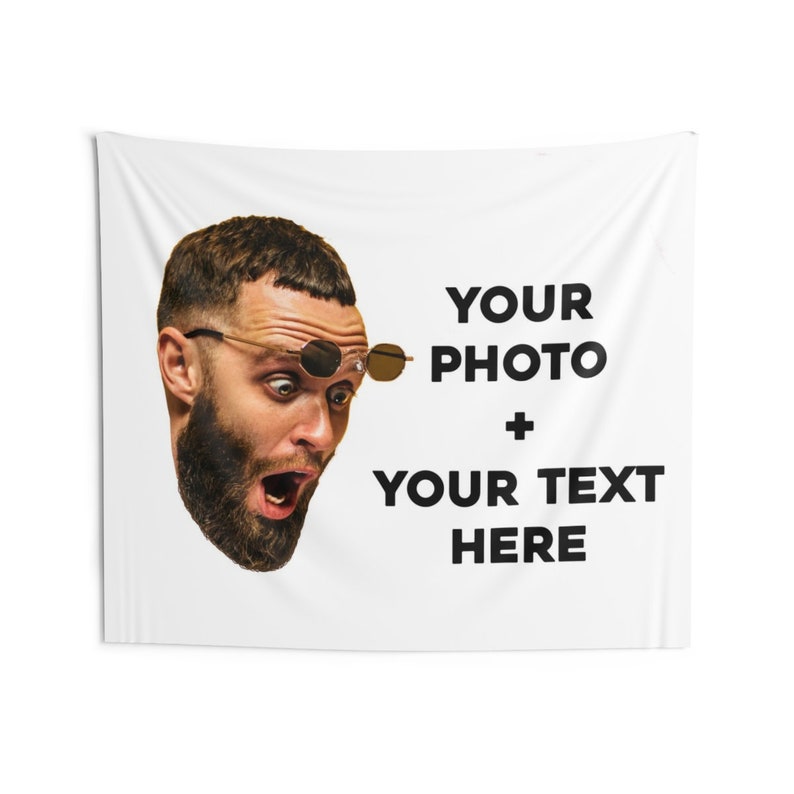 Custom Tapestry Indoor Wall Tapestries Custom Text Photo Etsy
