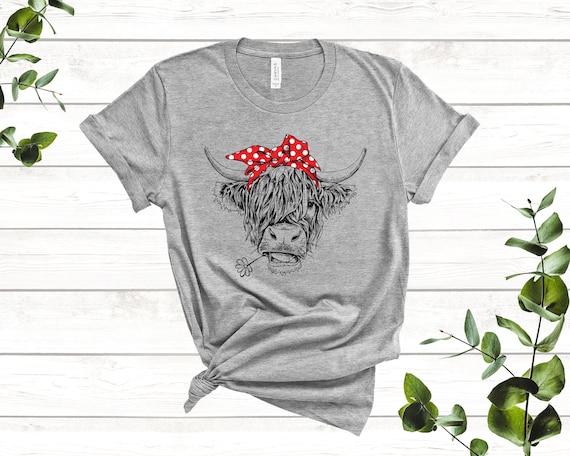 Cute Cow Shirt or Tank Top Cow Shirt for Mom Highland Cow - Etsy Canada
