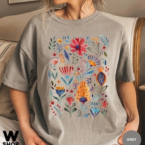 Wildflower Tshirt, Comfort Colors Shirt, Floral Tshirt, Flower Shirt ...