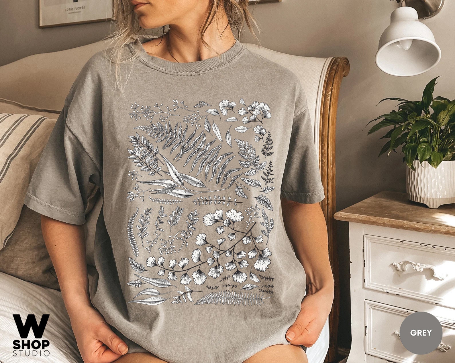 Botanical Shirt, Comfort Colors Shirt, Vintage T-shirt, Flower T Shirt ...