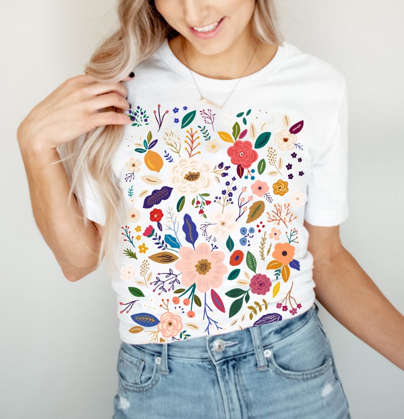 Wildflower Tshirt Wild Flowers Shirt Floral Tshirt Flower - Etsy