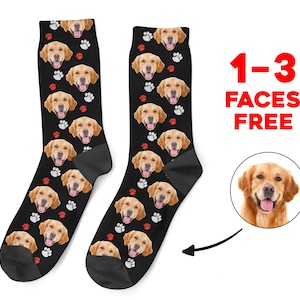 Custom Puppy Socks, Personalized Pet Photo Socks, Put Your Cute Dog Face On Sublimation Socks, Dog Lover Gift, Dog Face Socks, Dog Mama Gift