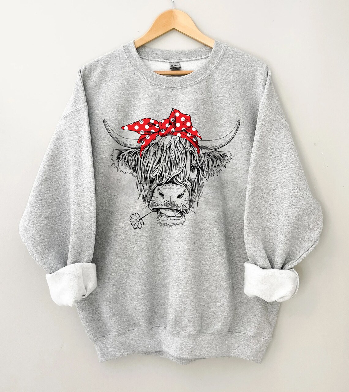 Cute Cow Print Men's Sweatshirt