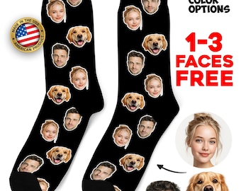 Custom Face Socks, Personalized Sweet Photo Socks, Picture Candy Face on Socks, Customized Funny Photo Gift For Her, Him or Best Friends
