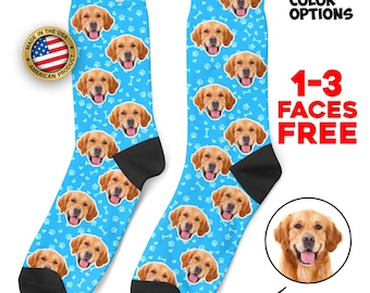 Custom Dog Socks, Personalized Pet Photo Socks, Customized Cute Dog Face Socks, Dog Lover Gift, Funny Dog Socks, Dog Mom Gift, Pet Socks