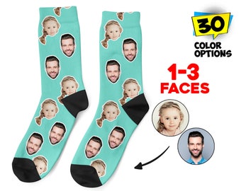 Custom Face Socks, Personalized Photo Socks, Picture Socks, Face on Socks, Customized Funny Photo Gift For Her, Him or Best Friends