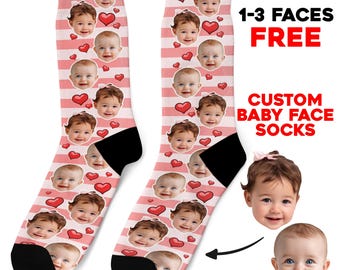 Baby Face Socks – Custom Photo Socks for Kids & Adults, Personalized Gift