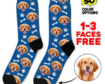 Custom Dog Socks, Personalized Pet Photo Socks Customized Cute Dog Cat Face, Dog Lover Picture Gift Funny Dog Socks Dog Mom Gift Pet Socks