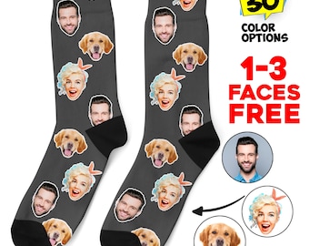 Custom Face Socks Dad – Personalized Photo Gift, Funny Fathers Day Idea for Him