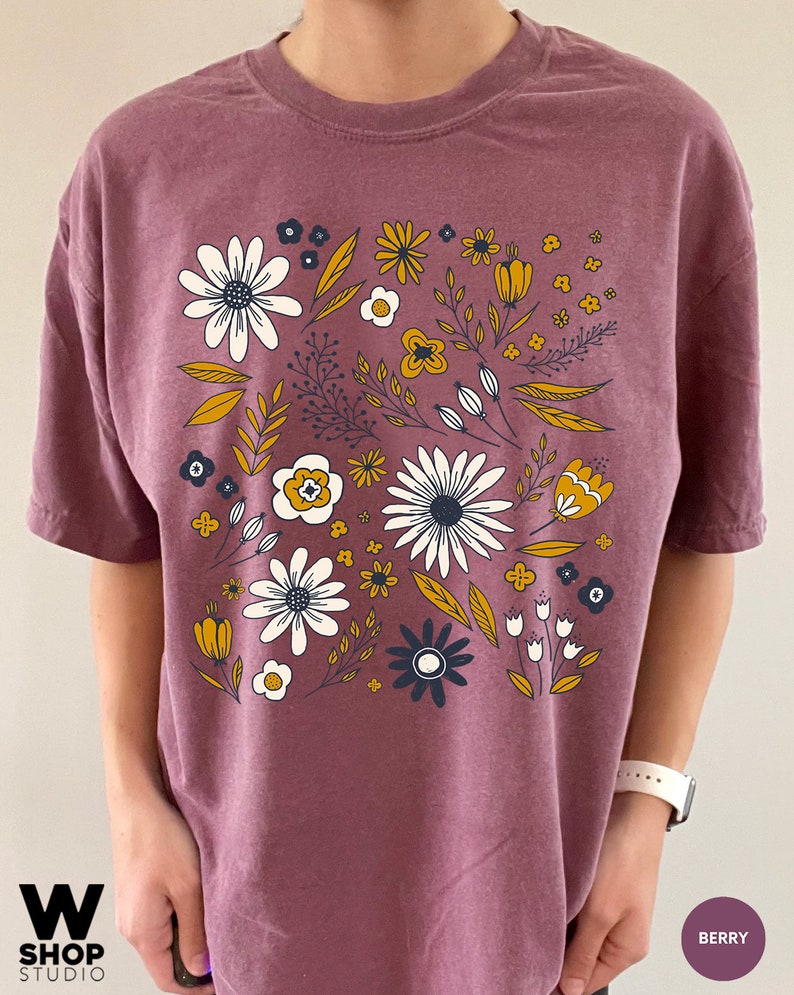 Wildflower Tshirt, Comfort Colors Shirt, Floral Tshirt, Flower Shirt ...