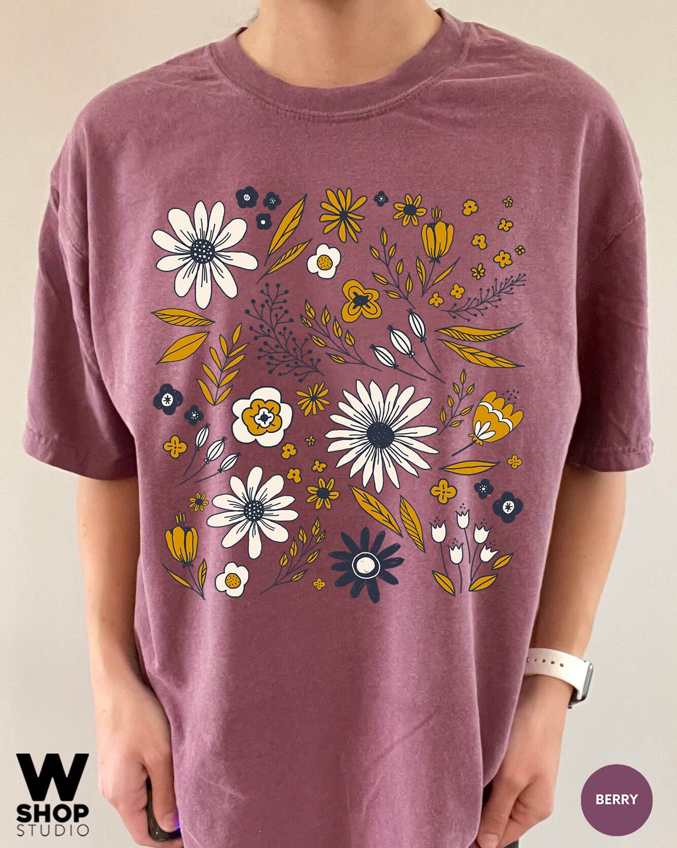 Wildflower Tshirt, Comfort Colors Shirt, Floral Tshirt, Flower Shirt ...