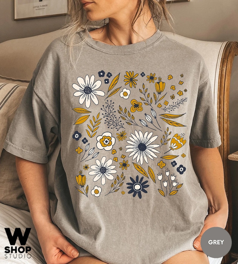 Wildflower Tshirt, Comfort Colors Shirt, Floral Tshirt, Flower Shirt ...