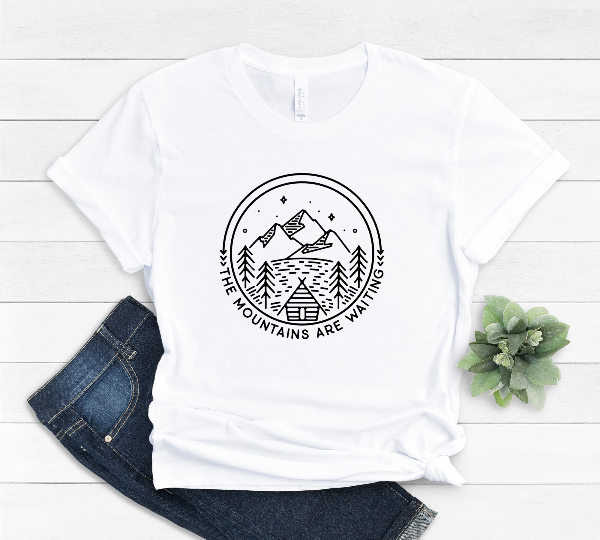 Mountains Tee T-shirt Camp Shirt Hiking Shirt Mountain - Etsy