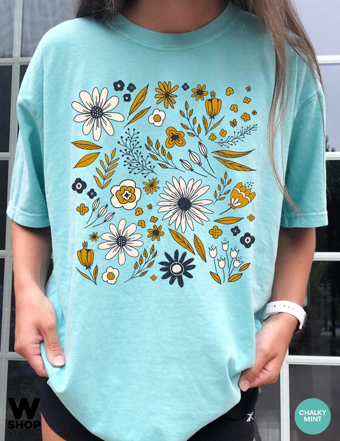 Wildflower Tshirt Comfort Colors Shirt Floral Tshirt Flower - Etsy