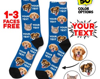 Custom Face Socks, Personalized Photo Socks, Picture Socks, Face on Socks, Customized Funny Photo Gift For Her, Him or Best Friends