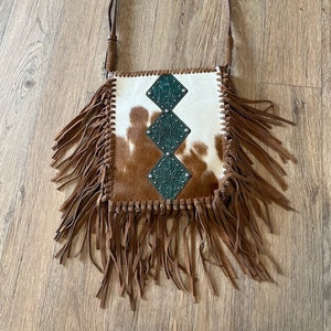 Shyanne Hair on Leather Fringe Purse, Cowgirl Western Fashion