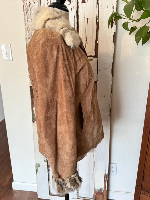 Veste En Cuir Suédé St. John's Bay - Femme Taille 1X - Marron - Vintage Sympa