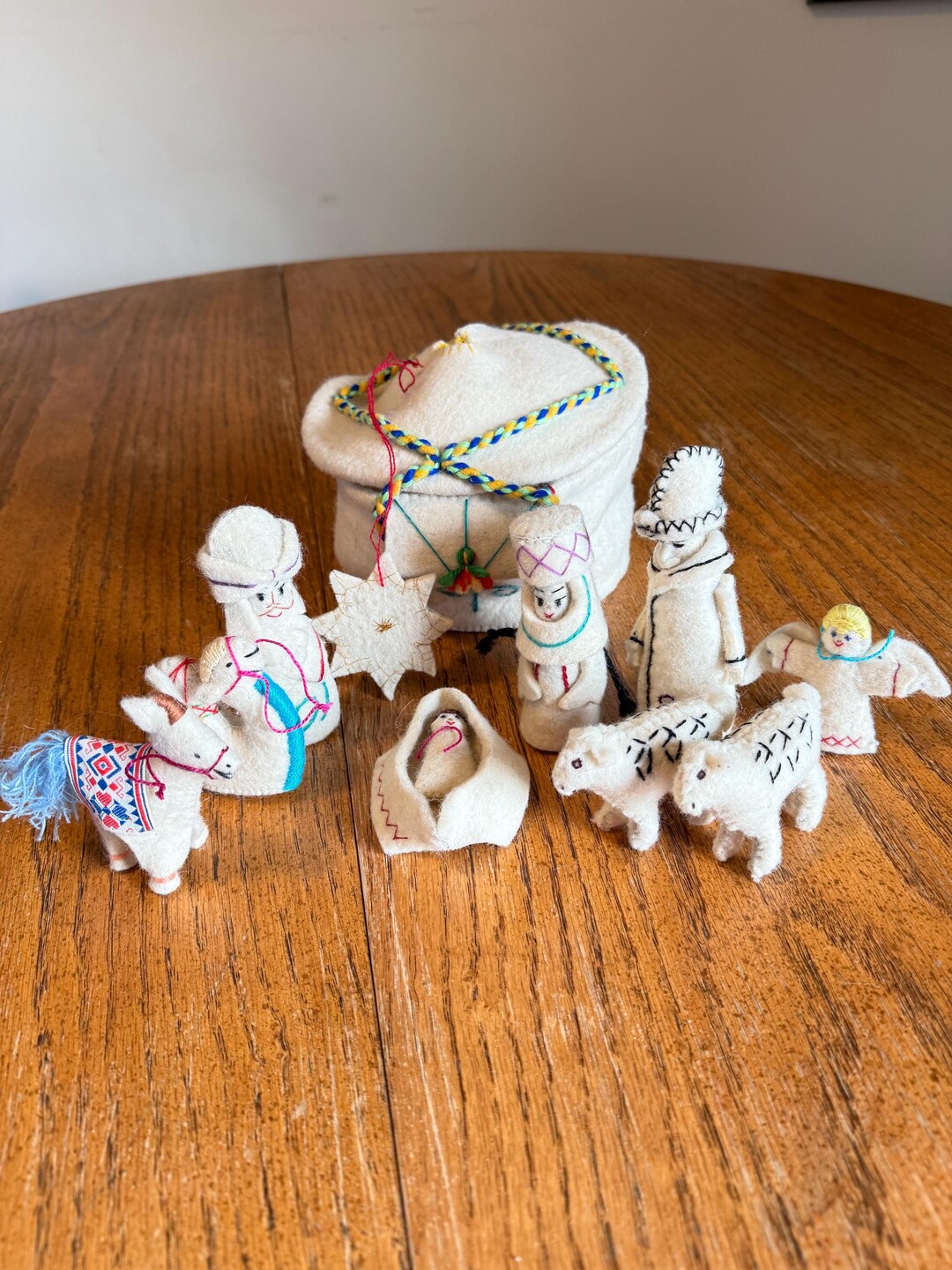 Felted Wool Nativity Set, Handmade, Decorative or Play Set, Unique ...
