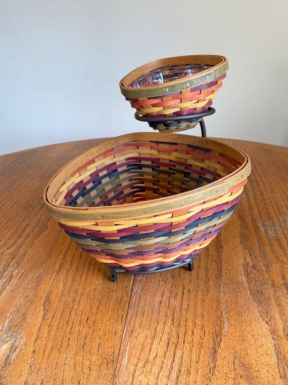 Longaberger チップ＆ディップ サービングボウル バスケットセット
