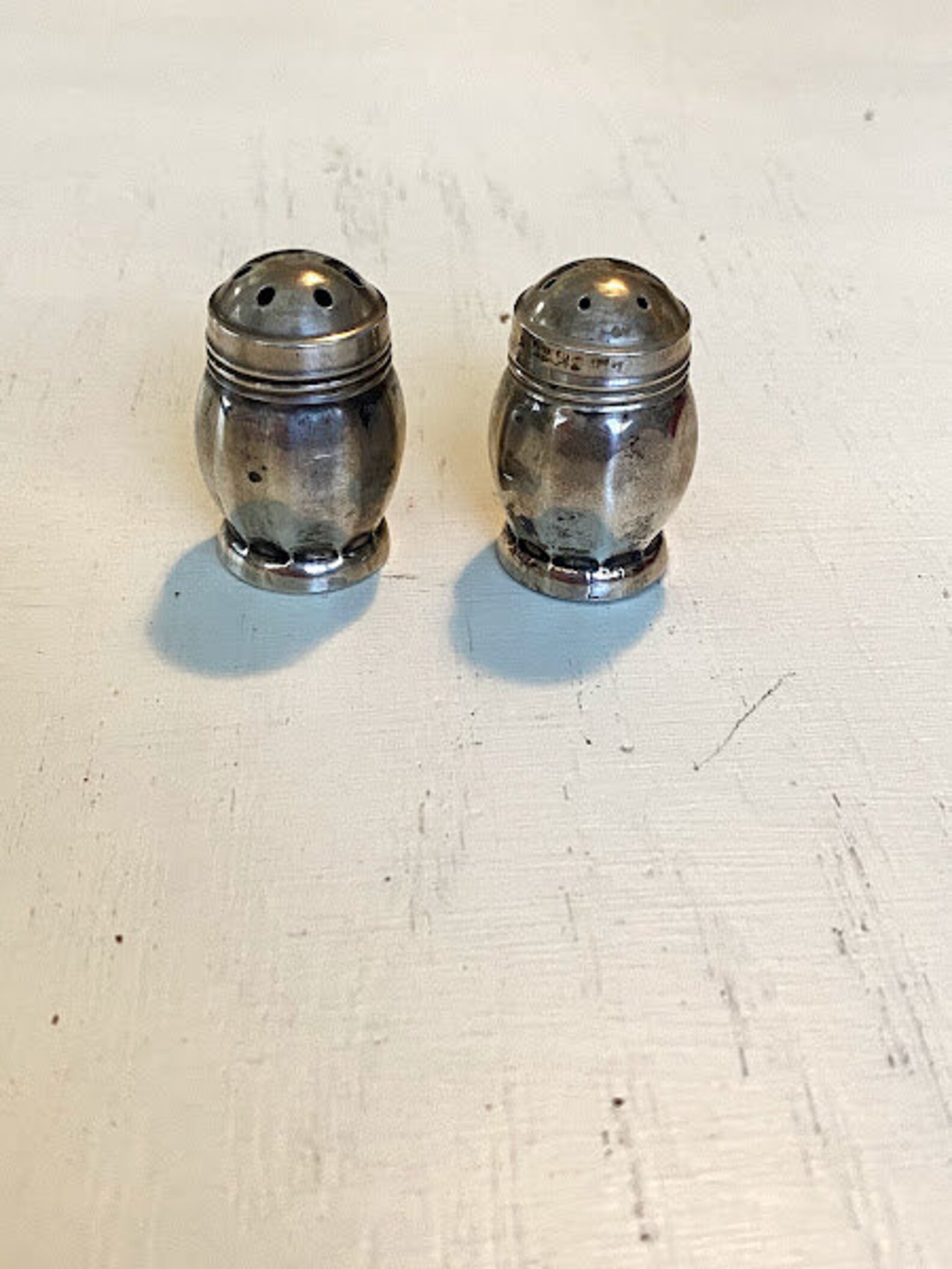 Sterling Silver Salt & Pepper Shakers Set of 2 Small/mini Etsy UK